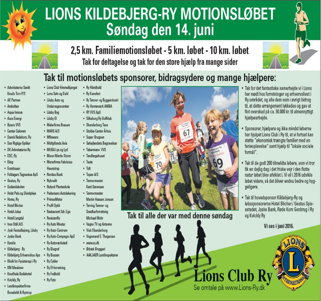 2015 Takkeannonce motionsløb